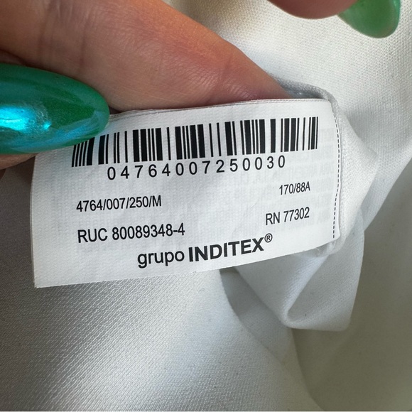 Zara White Square Neck Tank Top structured silhouette - Picture 10 of 11